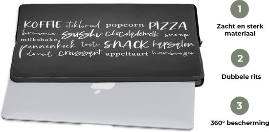 Housse pour ordinateur portable 15 pouces - Cuisine - Nourriture - Citations - Housse pour ordinateur portable - Cadeau pour femme