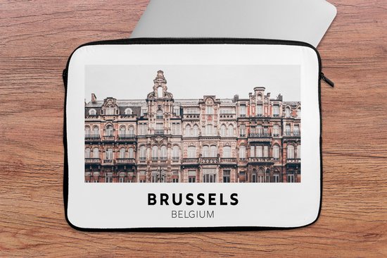 Laptophoes 13 inch - België - Brussel - Huizen - Laptop sleeve - Binnenmaat  32x22,5 cm | bol.com