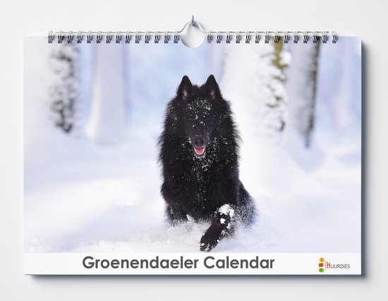 Foto: Groenendaeler kalender 35x24 cm verjaardagskalender groenendaeler honden verjaardagskalender volwassenen