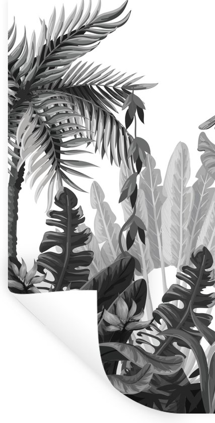 Stickers muraux - Design - Feuilles - Jungle - 20x40 cm - Film Adhésif