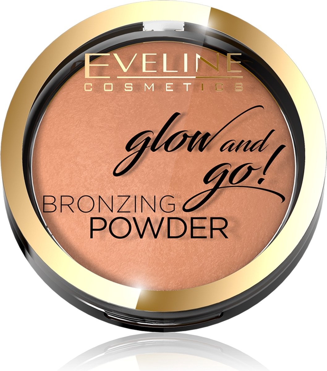 Eveline - Glow And Go! Bronzing Powder Powder Powder Bronzer In Stone 02 Jamaica Bay 8.5G