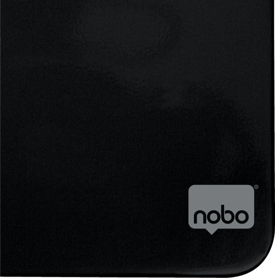 Nobo Droog Uitwisbaar Mini Magnetisch Whiteboard - Inclusief Whiteboard Marker, Magneten en Montagestickers - 36 x 36 cm - Zwart