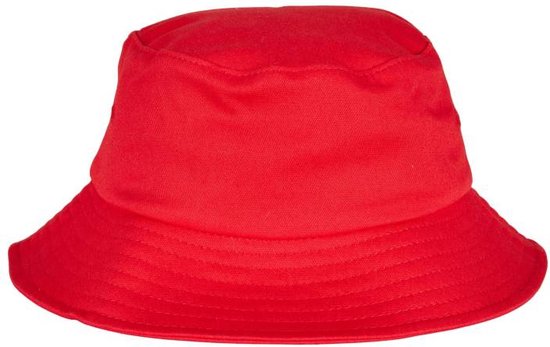 Urban Classics - Flexfit Cotton Twill Bucket Hat / Vissershoed Kids - Rood