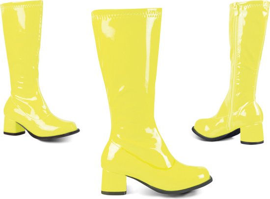 Fluo gele lak laarzen voor kinderen - Verkleedattribuut" | bol.com