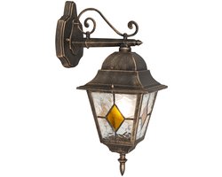 QAZQA antigua - Landelijke Wandlamp voor buiten - 1 lichts - D 255 mm - Brons - Buitenverlichting