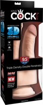 9.5" Triple Density Double Penetrator - Flesh - Realistic Dildos flesh