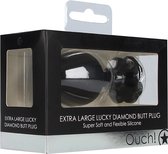 Extra Large Lucky Diamond Butt Plug - Black - Butt Plugs & Anal Dildos black