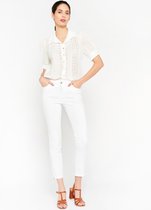 LOLALIZA Slimfit broek - Wit - Maat 46
