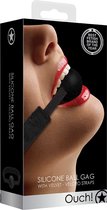 V&V Adjustable Silicone Ball Gag - Bondage Toys black