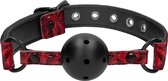 Breathable Luxury Ball Gag - Burgundy - Bondage Toys red
