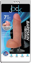 7 Inch Bareskin Vibrating Dildo Balls - Light - Realistic Vibrators light