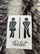 Deursticker toilet