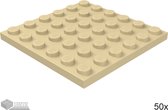 LEGO Plaat 6x6, 3958 Tan 50 stuks