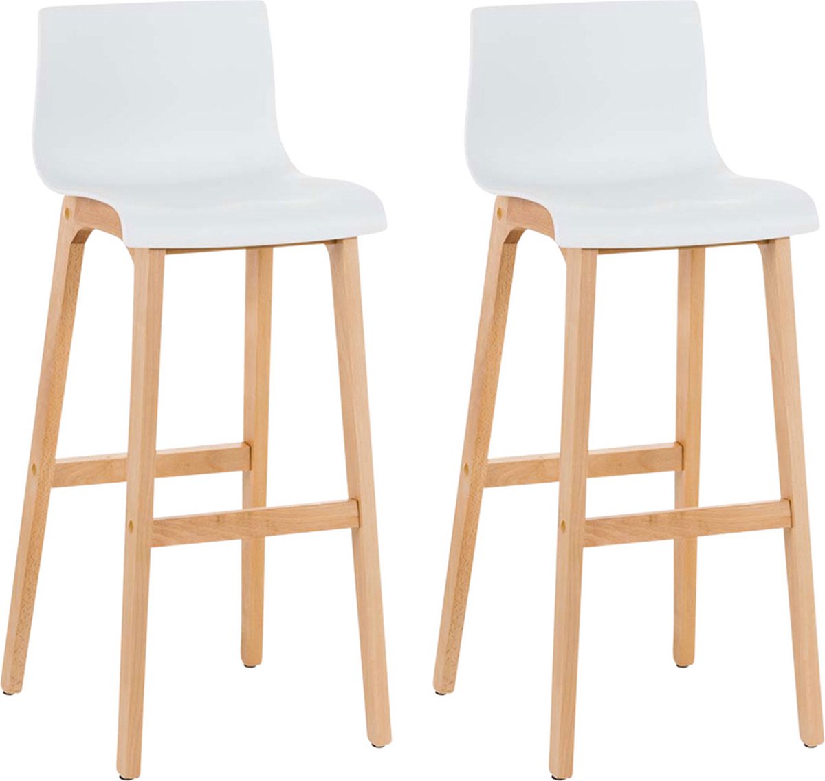 CLP Hover Set van 2 barkrukken - Kunststof wit