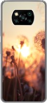 Geschikt voor Xiaomi Poco X3 Pro hoesje - Paardenbloem - Zonsondergang - Lente - Siliconen Telefoonhoesje