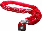 Kettingslot Citycat met nylon hoes 1200 x 12,5 mm rood