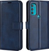 Deluxe Book Case - Motorola Moto G71 Hoesje - Blauw