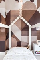 Roomblush - Behang Shapes - Bruin - Vliesbehang - 200cm x 285cm