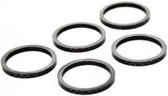 spacers 1-1/8 inch 5 mm carbon zwart 5 stuks