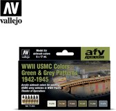 Vallejo val71623 - Model Air - WW2 USMC Green & Grey Patterns 1942-1945 - 6 x 17 ml