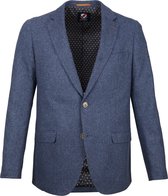 Suitable - Blazer Nibe Blauw Herringbone - Maat 50 - Tailored-fit
