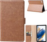 Samsung Tab A8 Hoesje - Vegan Leer - Book Case Samsung Tab A8 (2022) - Samsung Tab A8 Hoes - Cover voor de Samsung Galaxy Tablet A8 2022 - 10.5 inch - Bruin