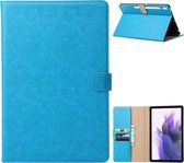 Samsung Tab S7 FE Hoesje - Vegan Leer - Book Case Samsung Tab S7 FE (2021) 12.4 - Samsung Tab S7 FE Hoes - Cover voor de Samsung Galaxy Tablet S7 Fan Edition 2021 - 12.4 inch - Bla