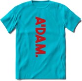 A'Dam Amsterdam T-Shirt | Souvenirs Holland Kleding | Dames / Heren / Unisex Koningsdag shirt | Grappig Nederland Fiets Land Cadeau | - Blauw - XXL