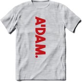 A'Dam Amsterdam T-Shirt | Souvenirs Holland Kleding | Dames / Heren / Unisex Koningsdag shirt | Grappig Nederland Fiets Land Cadeau | - Licht Grijs - Gemaleerd - 3XL