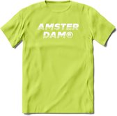 Amsterdam T-Shirt | Souvenirs Holland Kleding | Dames / Heren / Unisex Koningsdag shirt | Grappig Nederland Fiets Land Cadeau | - Groen - S