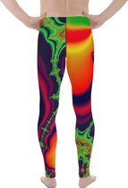 II THE MOON Sport Legging heren goede kwaliteit, wordt per bestelling geprint, gesneden en handgenaaid met uniek origineel printontwerp door Moon @ II The Moon