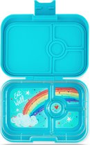 Yumbox Panino - lekvrije Bento box broodtrommel - 4 vakken - Eighties aqua / Rainbow tray