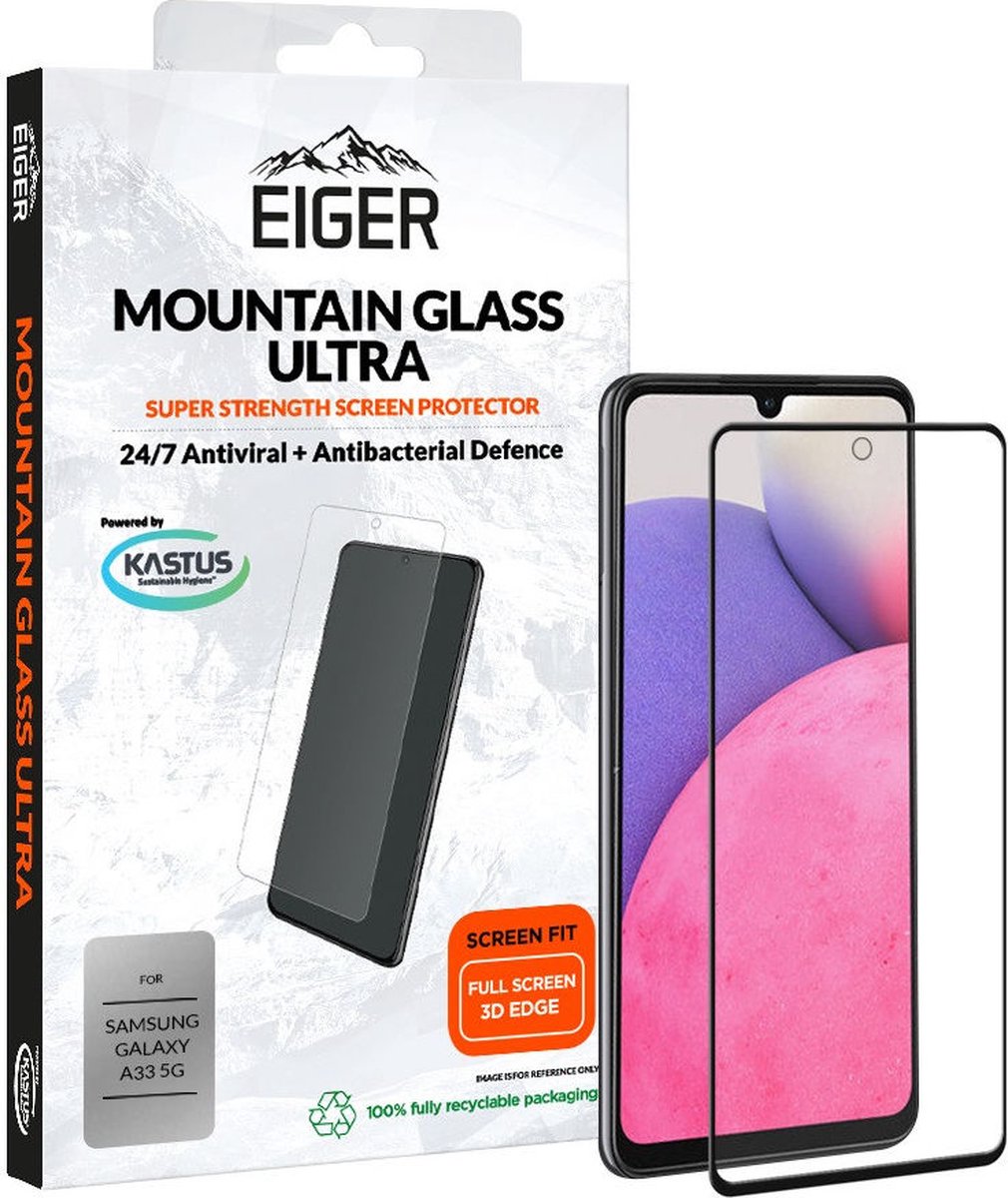 Eiger Ultra+ Samsung Galaxy A33 Screen Protector Antibacterieel
