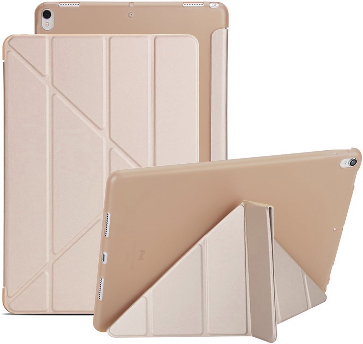 Tablet Hoes geschikt voor iPad Hoes 2019 - 7e Generatie - 10.2 inch - Smart Cover - A2200 - A2198 - A2197 - Goud