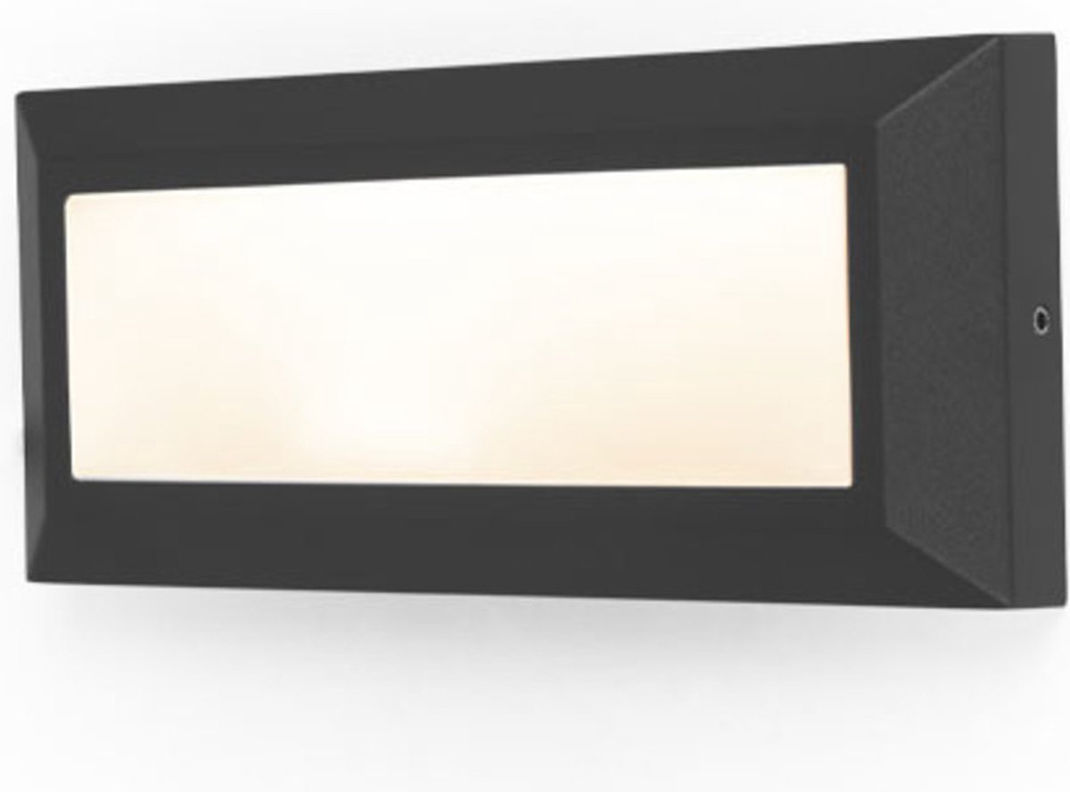 LUTEC Helena - Rechthoekige LED wandlamp voor buiten - Zwart