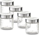 5x Verres de conservation / bocaux de conservation en verre 750 ml vérifié 11 x 12 cm - Zeller - Ustensiles de cuisine - Bocaux de conservation / bocaux de conservation - Conservation / conservation des Consservation alimentaire