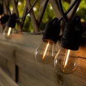 Solar lichtsnoer voor buiten - 8 meter - 12 lampjes - inclusief zonnepaneel | Solar tuinverlichting op zonne-energie