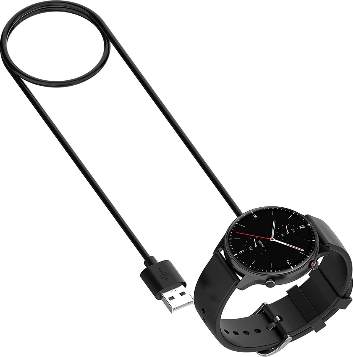 Strap-it Oplader / Oplaadkabel geschikt voor Xiaomi Amazfit GTS 2 / 2e / 2 Mini / GTS 4 Mini / Amazfit GTR 2 / 2e / Bip U (Pro) / Bip 3 (Pro) / Bip 5 / Amazfit T-Rex Pro / Amazfit Pop (Pro) — cadeau in Cadeau-ideeën - foto 4