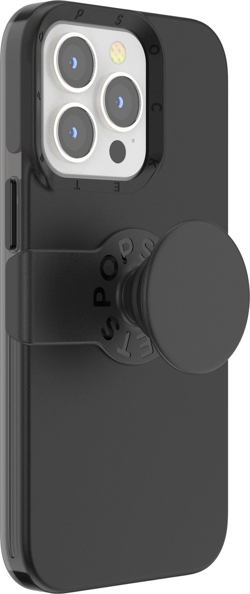 PopSockets PopCase - Telefoonhoesje met Telefoonbutton [telefoon accessoires] voor Apple iPhone 13 Pro - Zwart