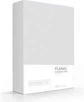 Romanette flanellen kussenslopen (set van 2) - Silver - 60x70 cm