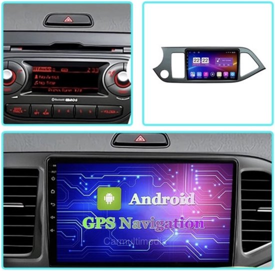 Android 11 Autoradio 9 inch 2G+32G voor Kia Picanto 20112015 Draadloos