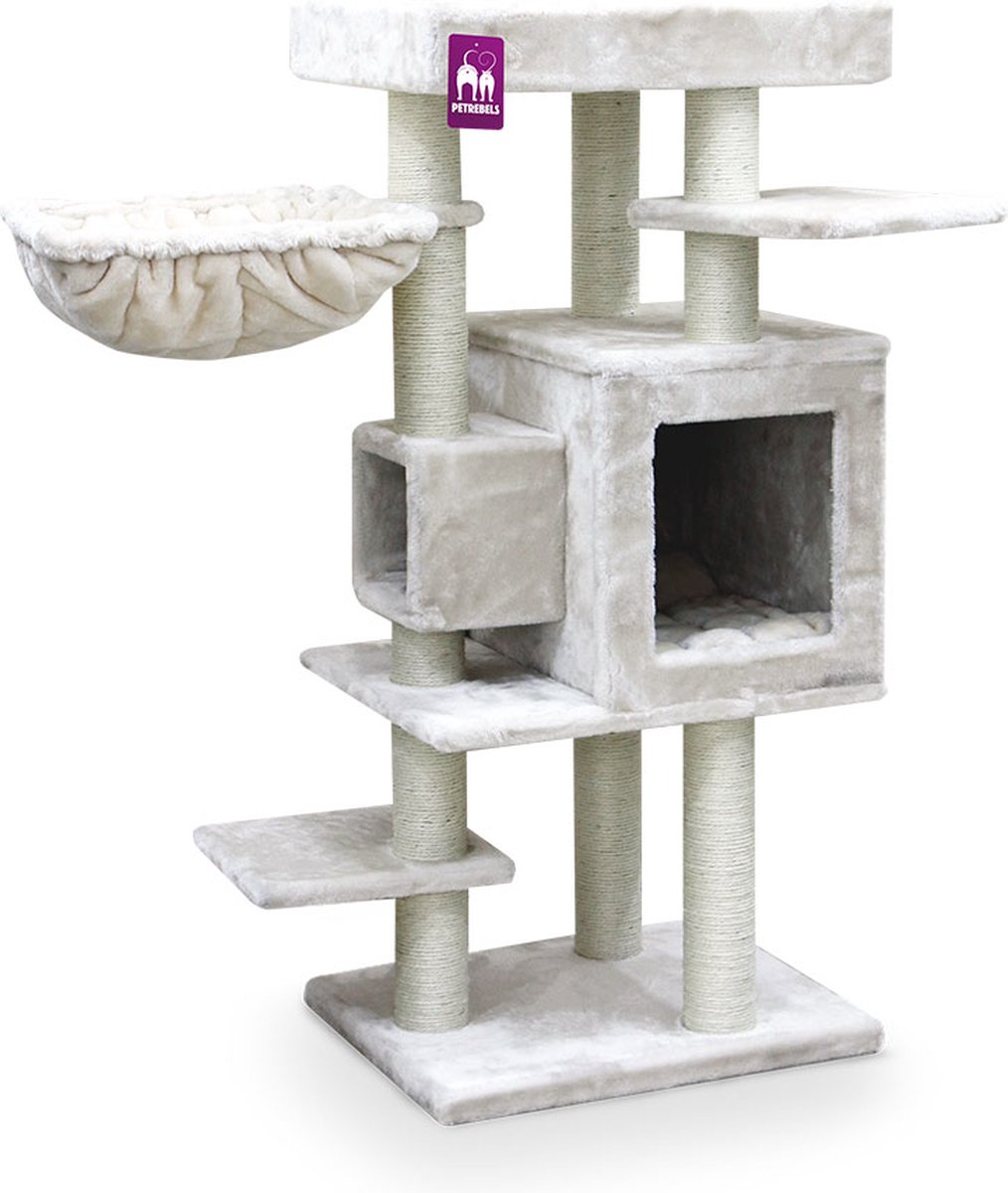 Petrebels Cleopatra 134 krabpaal - Creme - 134cm - design - stabiel