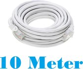 Internetkabel - 10 Meter - Wit - CAT6 Ethernet Kabel - RJ45 UTP Kabel - Netwerk Kabel