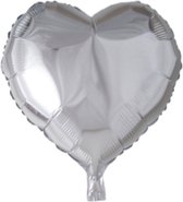 Folie ballon hart zilver 46 x 49 cm - .