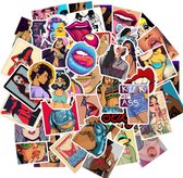 Sexy Dames Stickers | 50 stuks | Mooie Vrouwen | Voor Laptop, Koffer, Stoel, Deur, Telefoon, etc