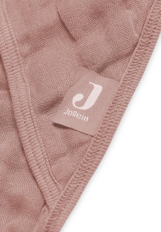 Jollein - Badcape Wrinkled - Roze - 100% Badstof Katoen - Baby Handdoek Omslagdoek, Badponcho - 75x75 cm