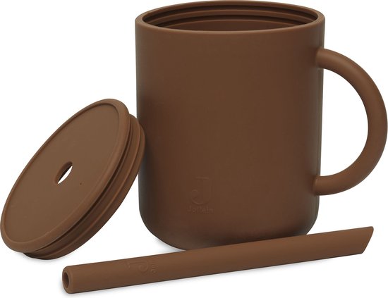 Jollein - Drinkbeker Met Rietje (Caramel) - Siliconen - Baby Drinkberker, Baby Bestek - 6-18 maanden van Jollein — afbeelding 4