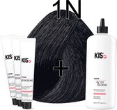 Kit de teinture pour cheveux KIS - 6MN Blond foncé mat - teinture pour les cheveux et peroxyde d'hydrogène - NL KIS haarverfset - 6MN Donker mat blond  - haarverf & waterstofperoxide