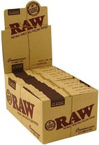 RAW Connoisseur Classic 1 1/4 Taille + embouts Papier à rouler - Papier à rouler court - Papier à rouler - Papier à rouler (Smoking), 24 pièces/présentoir