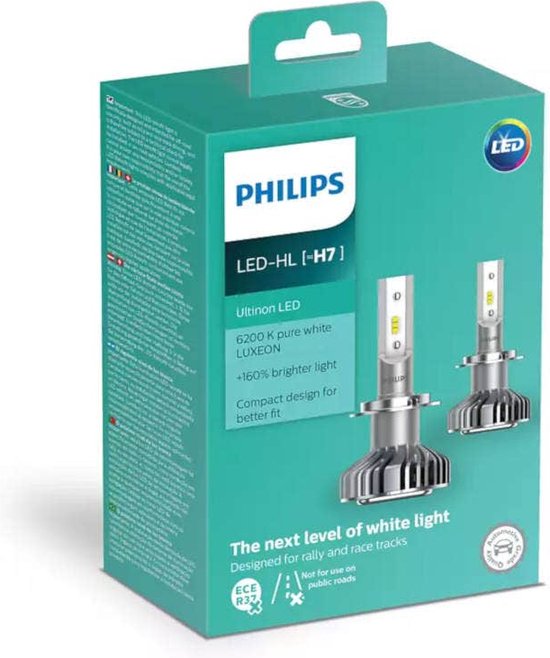 Philips H7 Ultinon LED 6200K +160% (11972ULWX2) | bol.com